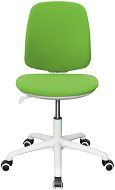 DALENOR Lucky, textil, bílá podnož, zelená - Children’s Desk Chair