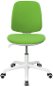 DALENOR Lucky, textil, bílá podnož, zelená - Children’s Desk Chair