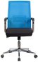 DALENOR Roma, textil, černá / modrá - Irodai szék