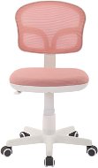 DALENOR Dětská židle Honey, textil, bílá podnož / růžová - Bürostuhl