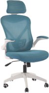DALENOR Jolly White HB, textil, modrá - Kancelárska stolička