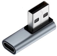 DLTECH 90° USB-A to USB-C 3.0 OTG adapter, 10Gbps - left - Adapter