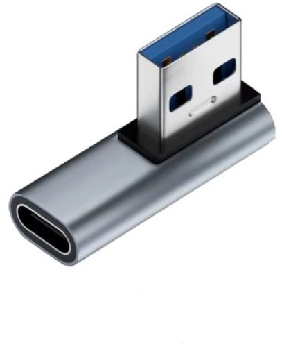 DLTECH 90° USB-A to USB-C 3.0 OTG adapter, 10Gbps - right - Adapter - Main image