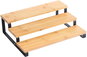 Spice Rack MSV Spice organizer Elie, 3 shelves, black steel, bamboo - Organizér na koření