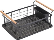 MSV Dish drainer Elie, black, steel, bamboo - Draining Board