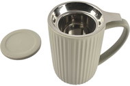 FINE 2 DINE Hi! Tea Mug with handle and strainer, 600 ml, grey - Mug