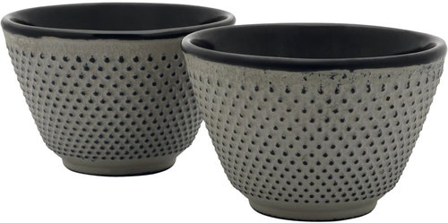 BREDEMEIJER Jang Cast iron teacup 100 ml, grey, 2 pcs - Set of Cups - Main image