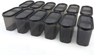 Houseland Dsad kitchen box set, 12 pcs, anthracite - Food Container Set