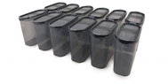 Houseland Radna storage box set, 12 pcs, anthracite - Food Container Set