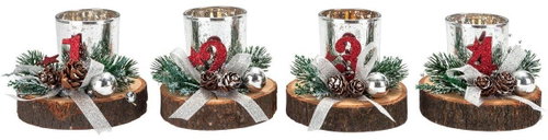 DM Hausfrau Advent candlesticks, set of 4 - Christmas Candlestick - Main image