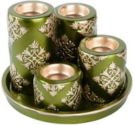 DM Hausfrau Plate with candles Christmas dream, green - Christmas Candlestick