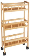 DM Hausfrau Bamboo shelf on wheels, narrow - Shelving Unit