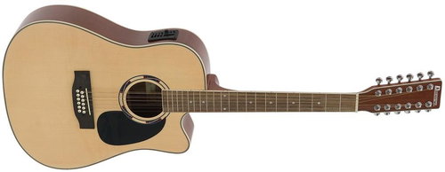 Dimavery DR-612 natural - Acoustic-Electric Guitar - Main image