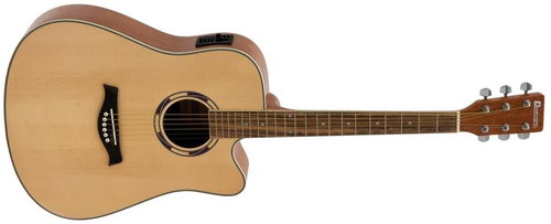 Dimavery JK-500 type Dreadnought, natural - Acoustic-Electric Guitar - Main image