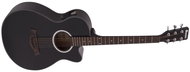 Dimavery AW-400 Folk type, black - Acoustic-Electric Guitar