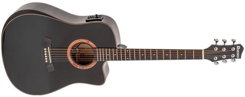 Dimavery ASW-60 Dreadnought type, black - Acoustic-Electric Guitar - Main image