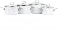 BELIS Sada smaltovaného nádobí Premium bílý 4-dílná - Cookware Set