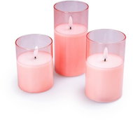 DM Hausfrau LED candle, set of 3, pink - LED Candle