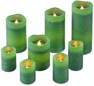 DM Hausfrau LED candles, set of 8, green - LED Candle
