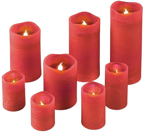 DM Hausfrau LED candles, set of 8, red - LED Candle - Main image