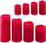 DM Hausfrau LED wax candles, set of 8, viva magenta - LED Candle
