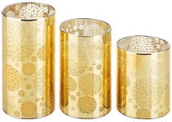 DM Hausfrau Set of 3 LED candles made of real wax Flora - LED Candle