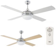 FARO 33701 - Ceiling Fan ICARIA with Remote Control 2xE27/20W/230V Grey - Ceiling Light