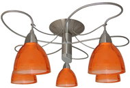 Mounted Chandelier CARRAT Matt Chrome/Chrome/Orange - Ceiling Light