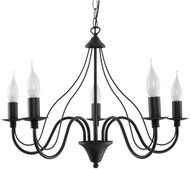 Chandelier on Chain MINERWA 5 5xE14/40W/230V Black - Chandelier