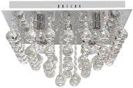 Crystal Ceiling Lamp CLARION SQUARE 5xE14/60W/230V - Ceiling Light