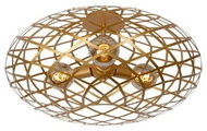 Lucide 21117/65/02 - Ceiling Lamp WOLFRAM 3xE27/60W/230V Gold - Ceiling Light