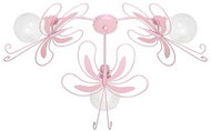 Children's Ceiling Lamp MOTYL 3xE27/60W Pink - Ceiling Light