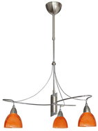 Chandelier CARRAT matt chrome/chrome/orange - Chandelier