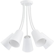 Chandelier on a pole WIRE WHITE 5xE27/60W/230V - Chandelier
