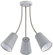 Chandelier on a pole WIRE GRAY 3xE27/60W/230V - Chandelier