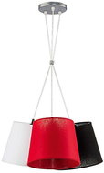 Chandelier on a wire ROSSA 3xE27/40W/230V white/black/red - Chandelier