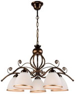 Chandelier on chain RETRO II 5xE27/60W/230V black patina - Chandelier