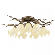 Kemar BL/0/7 - Ceiling lamp BARBADO 7xE14/60W/230V brown - Chandelier