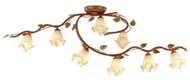 Kemar BL/G/8 - Ceiling Light BARBADO 8xE14/60W/230V Red - Chandelier