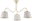 1357 - KM 3 PE - Ceiling lamp KAMELIA 3xE27/60W/230V