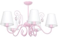 Children's chandelier LAURA 5xE14/60W/230V, pink - Chandelier