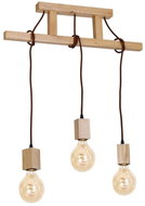 Chandelier on a pole JACK 3xE27/40W/230V natural wood - Chandelier
