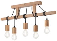 Pendant chandelier LEON 5xE27/60W/230V oak - Chandelier