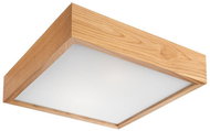 Ceiling Light OAK SQUARE 1xE27/60W/230V Oak 27,5cm - Ceiling Light