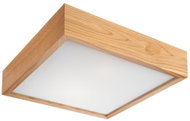 Ceiling Light OAK SQUARE 2xE27/60W/230V Oak 37,5cm - Ceiling Light