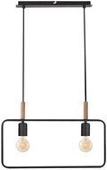 Chandelier on wire FRAME 2xE27/60W/230V black - Chandelier
