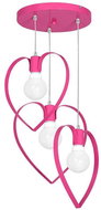 Children's chandelier LOVE 3xE27/60W/230V pink - Chandelier