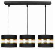Chandelier on a wire LIND 3xE27/60W/230V black - Chandelier