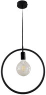 Chandelier on cable CIRCLE L 1xE27/60W/230V black - Chandelier