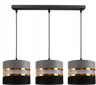 CORAL 3xE27/60W/230V black and grey - Chandelier